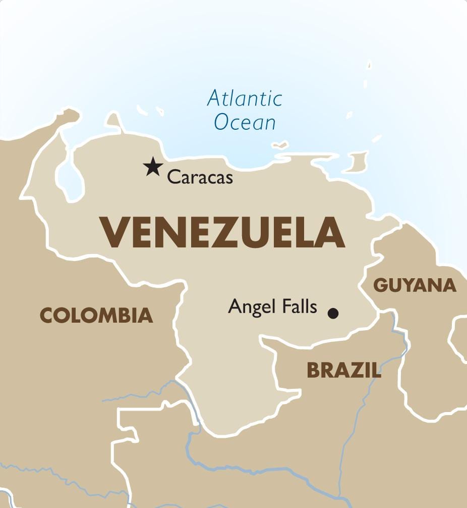 venezuela kapitálu mapu