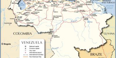Podrobná mapa venezuela