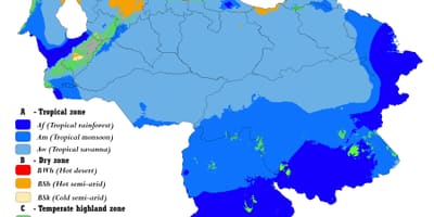 Mapa venezuela klímy