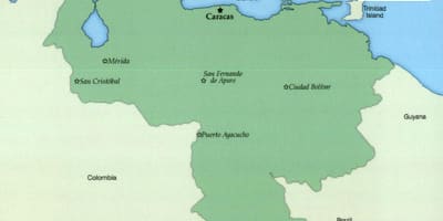 Mapa venezuela s mestá