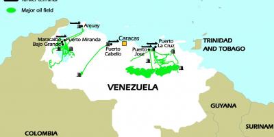 Venezuela ropy mapu