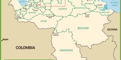 Mapa venezuela politické