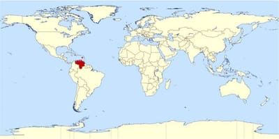Venezuela umiestnenie v mape sveta