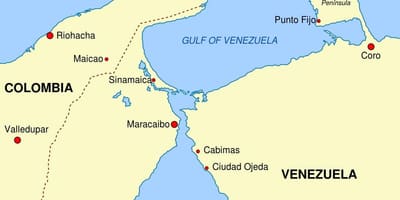 Mapa zálive venezuela